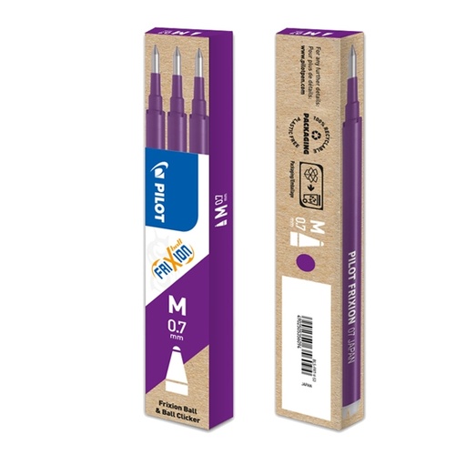 [D58732] SET 3 REFILL SFERA FRIXIONball 0.7mm VIOLA PILOT