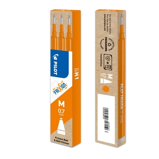 [D58733] SET 3 REFILL SFERA FRIXIONball 0.7mm ARANCIO PILOT