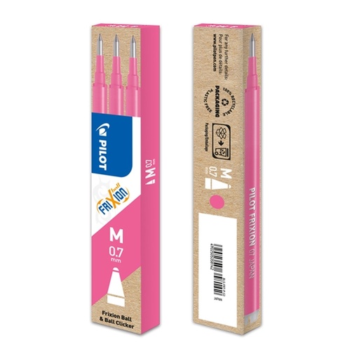 [D58734] SET 3 REFILL SFERA FRIXIONball 0.7mm ROSA PILOT
