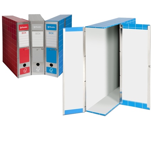 [D59590] SCATOLA ARCHIVIO BOX1 ROSSO 37,5X29,5X9CM