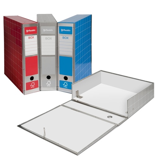 [D59593] SCATOLA ARCHIVIO BOX4 ROSSO 37,5X29,5X9CM
