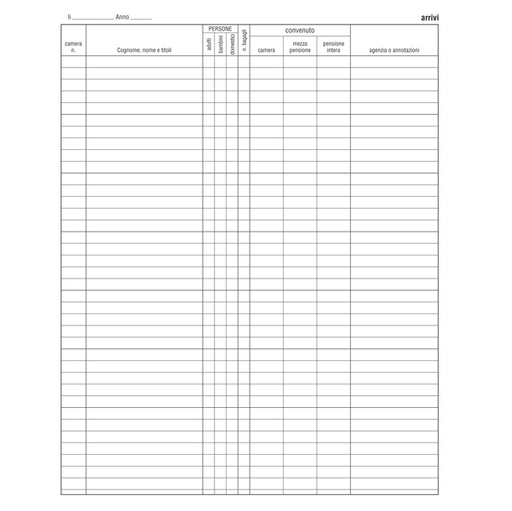 [D59660] REGISTRO ARRIVI PARTENZE 31x24.5cm 46pag E2839 EDIPRO