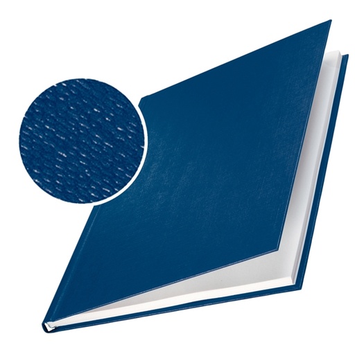 [D60085] 10 COPERTINE RIGIDE IMPRESSBIND 7MM BLU FINITURA LINO