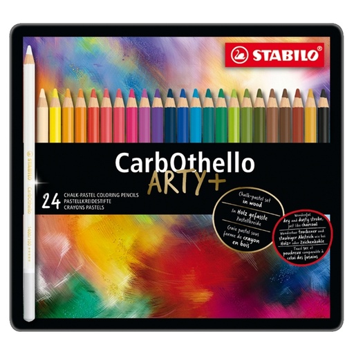 [D60463] Astuccio metallo 24 CarbOthello colori assortiti Stabilo