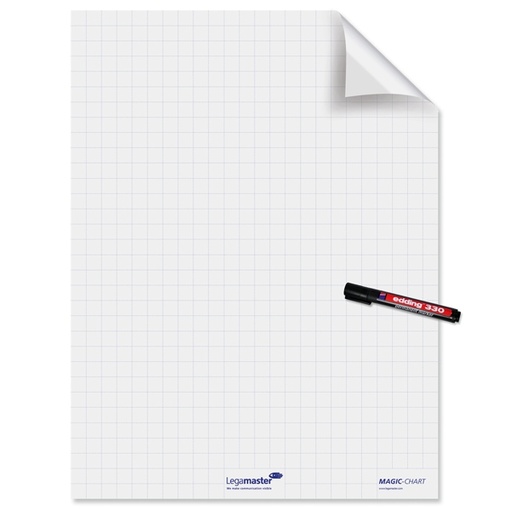 [D60716] ROTOLO 25FG ELETTROSTATICI 60x80CM A QUADRETTI MAGIC CHART LEGAMASTER