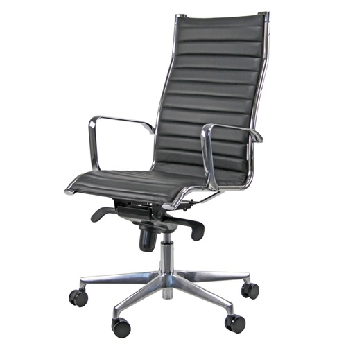 [D60902] POLTRONA DIREZIONALE Pollux New PNP NERO in pelle