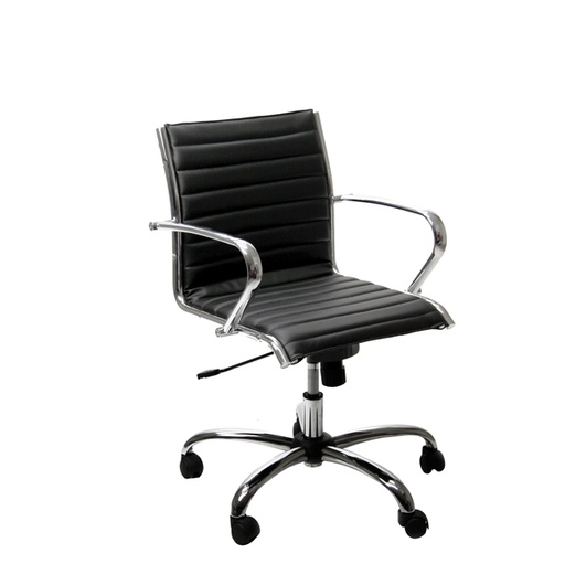 [D60903] POLTRONA DIREZIONALE Pollux New PND NERO in pelle