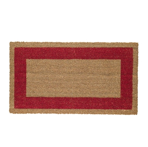 [D60950] ZERBINO COCCO C/FONDO IN VINILE 45X80CM ROSSO VELCOC