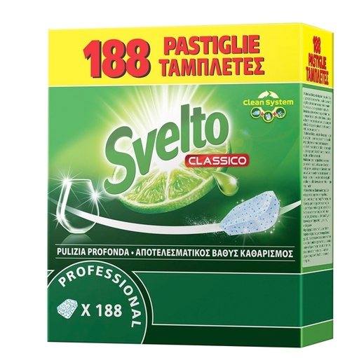 [D61001] Fustino 188 Tabs 10g per lavastoviglie Svelto Tablets