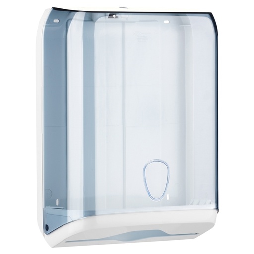 [D61087] DISPENSER ASCIUGAMANI PIEGATI TRASPARENTE/BIANCO MAR PLAST