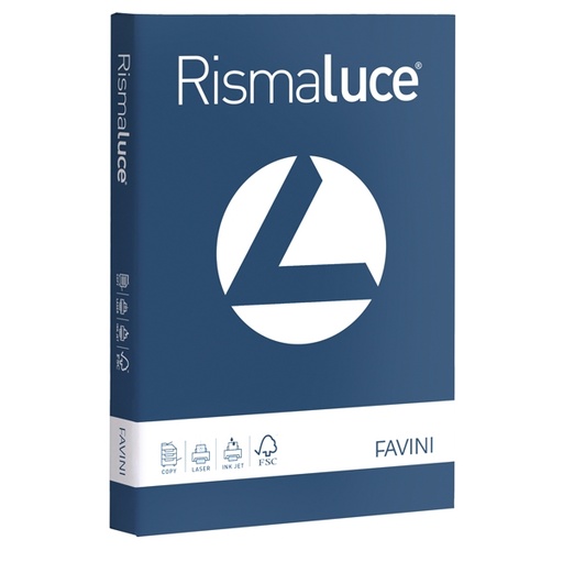 [D61297] Carta RISMALUCE 200gr A4 125fg blu prussia 62 FAVINI