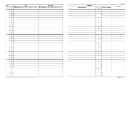 [D61335] REGISTRO ANTIRICICLAGGIO PER PROFESSIONISTI 31X24CM 46fg E2174 EDIPRO