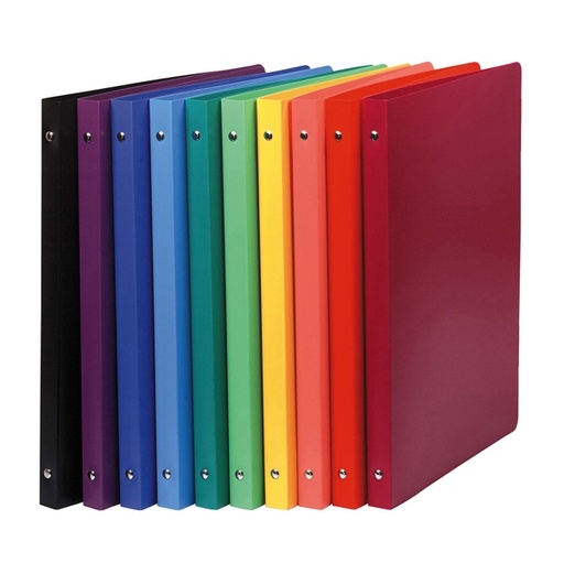 [D61588] RACCOGLITORE PP OPACO A4 4 ANELLI diam.30MM COLORI ASS.