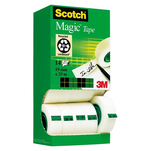 [D61768] MULTI-PACK 12+2 ROTOLI SFUSI DI NASTRO Scotch(R) Magic™ 810 PERM. 19MMX33MT