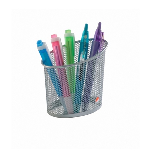 [D61906] Portapenne MESH in rete metallica argento ALBA
