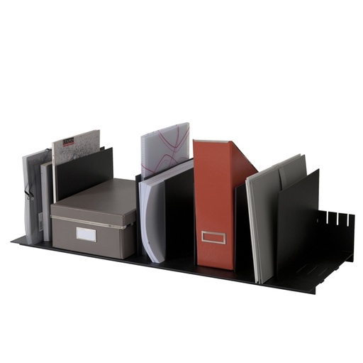 [D61936] PORTARIVISTE A 10 SEPARATORI MOBILI NERO 80,2X27,5X21CM PAPERFLOW