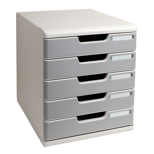 [D61958] CASSETTIERA MODULO A4 5 CASSETTI GRIGIO/GRANITO EXACOMPTA