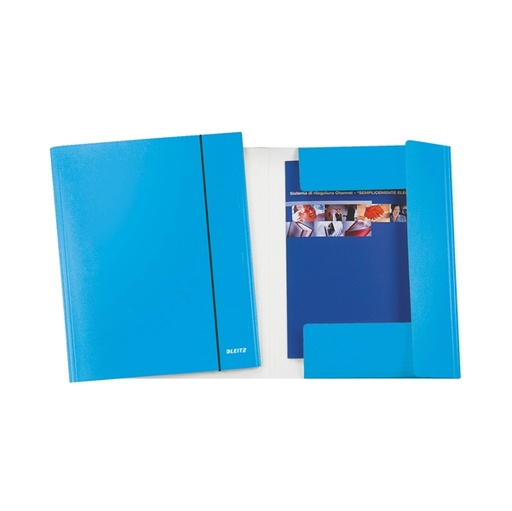 [D62139] CARTELLINA C/ELASTICO WOW BLU METAL 25X35CM
