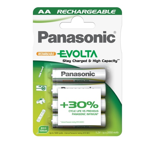 [D62479] BLISTER 4 PILE STILO RICARICABILI AA 1,2V INFINIUM PANASONIC