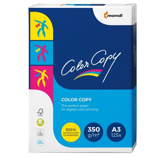 [D63349] CARTA BIANCA COLOR COPY 320x450mm 350gr 125fg SRA3 MONDI