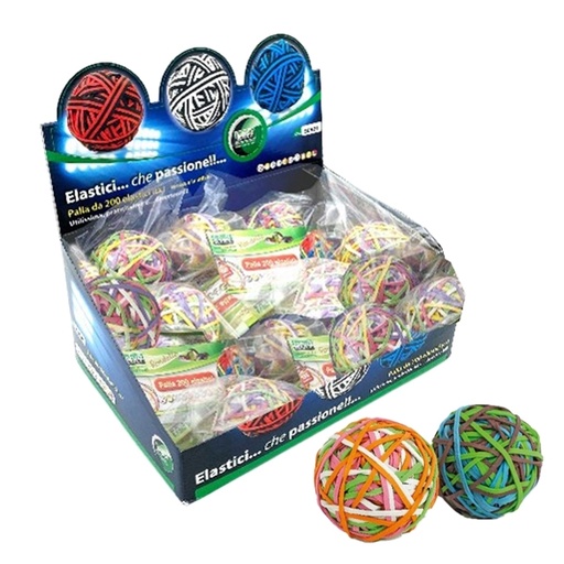 [D63368] DISPLAY RUBBERBALL DA 15 GOMITOLI DI ELASTICI