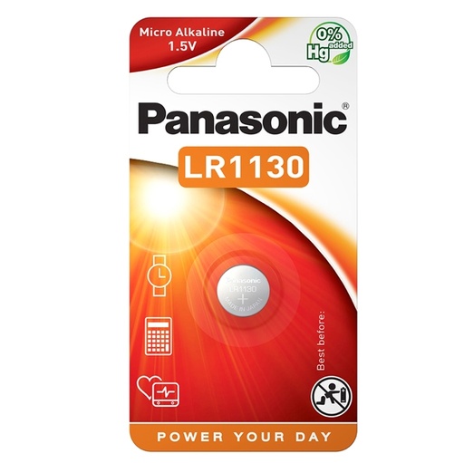 [D63395] MICROPILA A PASTIGLIA LR1130 ALCALINA 1,5V PANASONIC