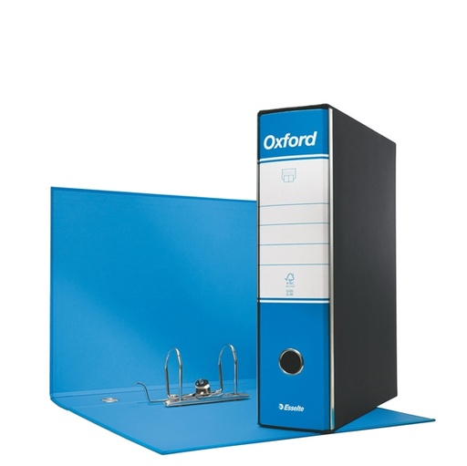 [D63414] Registratore OXFORD G83 azzurro dorso 8cm f.to commerciale ESSELTE