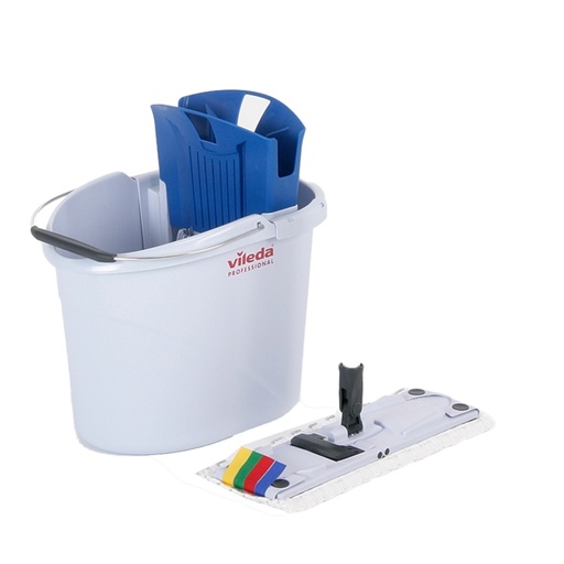 [D64296] Kit Ultra Speed Mini: secchio 10Lt con strizzatore+telaio+mop microfibra VILEDA