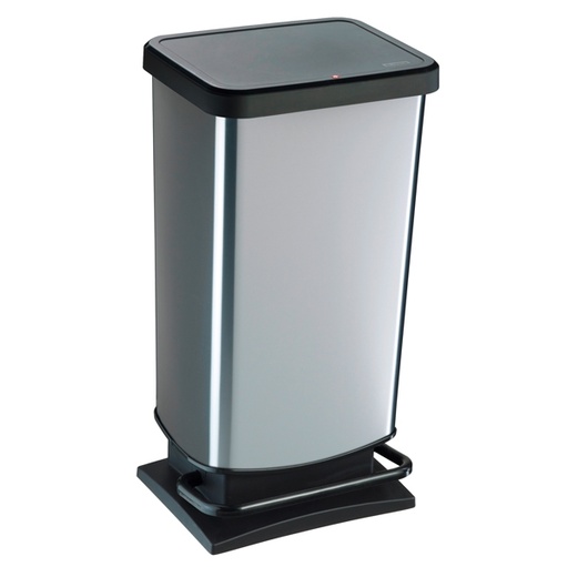 [D64308] PATTUMIERA PASO 40LT A PEDALE IN PPL METALLIZZATO ROTHO