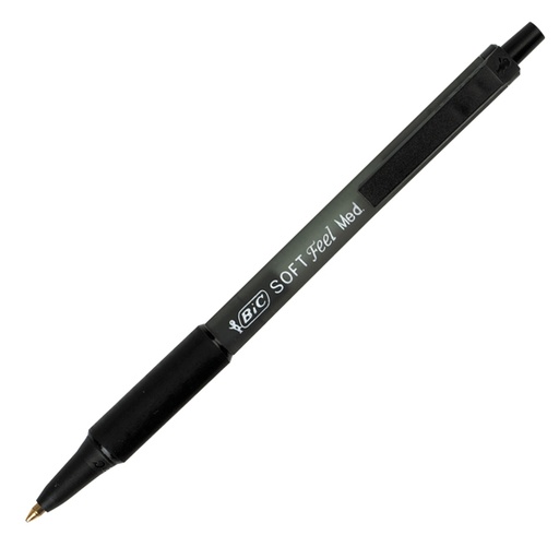 [D64323] SCATOLA 12 PENNE SFERA SCATTO SOFTFEEL CLIC 1.0mm NERO
