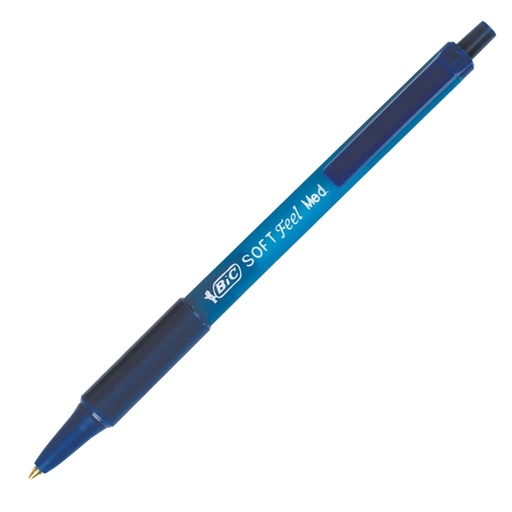 [D64324] SCATOLA 12 PENNE SFERA SCATTO SOFTFEEL CLIC 1.0mm BLU