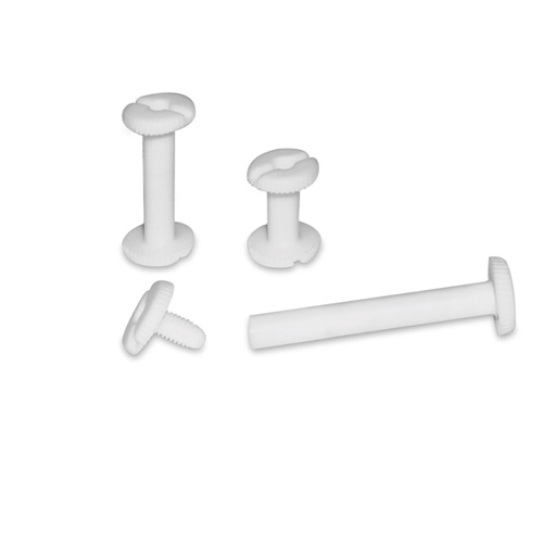 [D64412] BUSTA 20 VITI SEPOLTE 30mm IN PLASTICA BIANCA