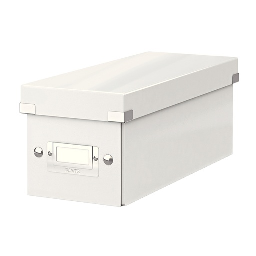 [D64471] SCATOLA ARCHIVIO CD CLICKSTORE BIANCO METAL