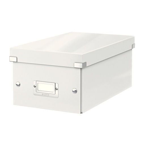[D64473] SCATOLA ARCHIVIO DVD CLICKSTORE BIANCO METAL