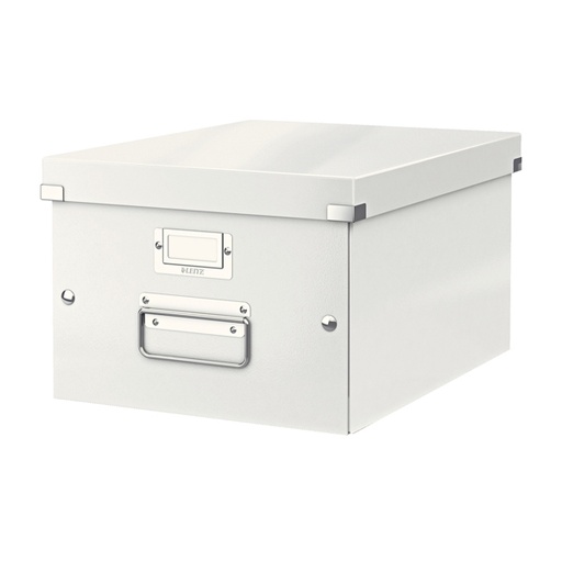 [D64477] SCATOLA ARCHIVIO MEDIA CLICKSTORE BIANCO METAL