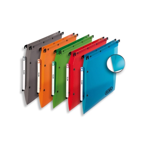 [D64487] CARTELLA SOSPESA ARMADIO 33/V IN PPL TRASLUCIDO COLORI ASS. FAVORIT