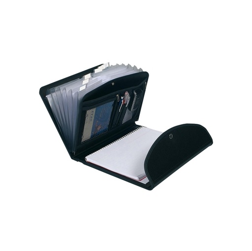 [D64493] CLASSIFICATORE EXAFOLIO 6 SCOMPARTI PPL NERO EXACTIVE