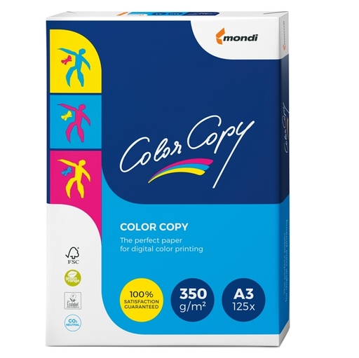 [D64516] CARTA BIANCA COLOR COPY A3 297x420mm 350gr 125fg MONDI