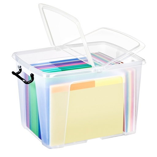 [D64593] CONTENITORE MULTIUSO C/COPERCHIO L47,5x P39,5x H31,5cm - 40LT STRATA