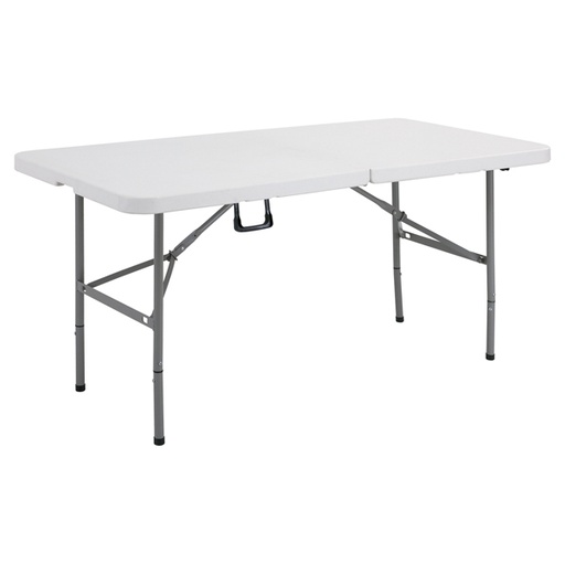 [D64634] TAVOLO RETTANGOLARE PIEGHEV. IN PLASTICA 152x76cm - H74cm