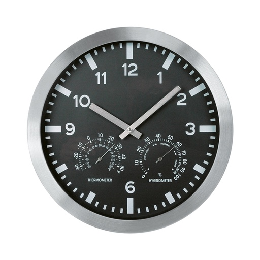 [D64818] OROLOGIO WEATHER STATION COLOR diam.30cm NERO ART.3218
