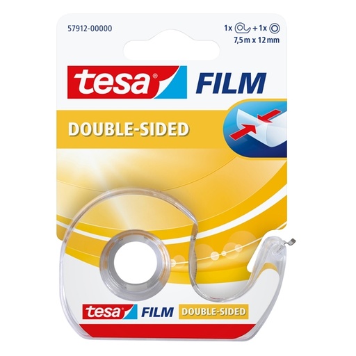 [D65014] NASTRO BIADESIVO 7,5MTX12MM TRASPARENTE IN CHIOCCIOLA TESA