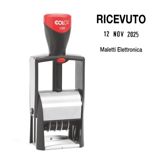 [D65048] Timbro CLASSIC LINE DATARIO 2360 30x45mm 5righe autoinchiostrante COLOP