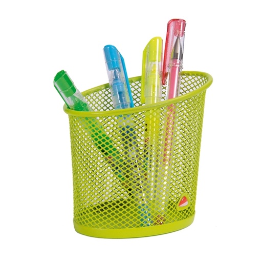 [D65186] Portapenne MESH in rete metallica verde ALBA