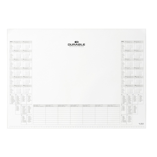 [D65198] RICAMBIO 25FG CON CALENDARIO BIANNUALE 57x41cm DURABLE