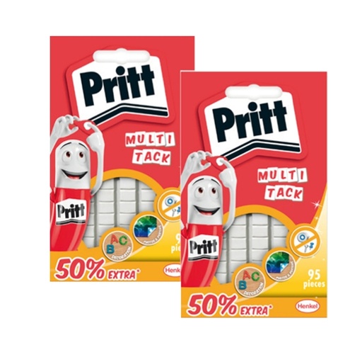 [D65591] BLISTER 95 GOMMINI ADESIVI UNIVERSALI BIANCHI MULTI-TACK PRITT