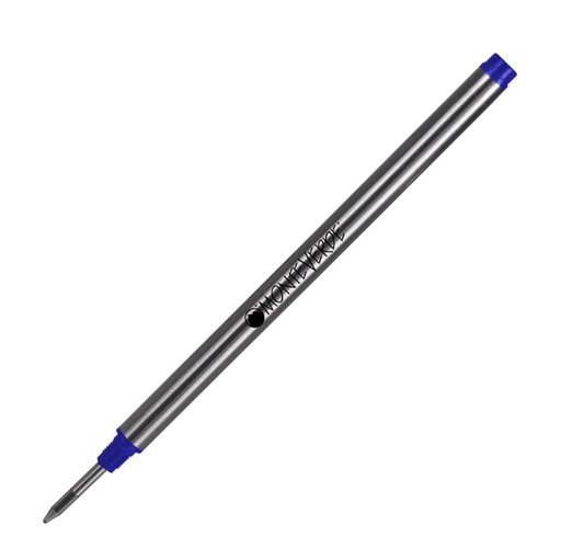 [D65619] Blister 2 refill in metallo per ROLLER Montblanc (R) BLU PUNTA MEDIA