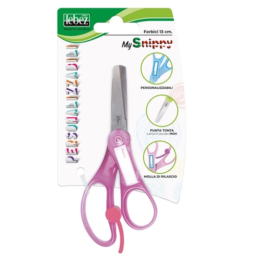 [D65658] Forbici SNIPPY 4445B 13cm personalizzabile punta tonda LEBEZ