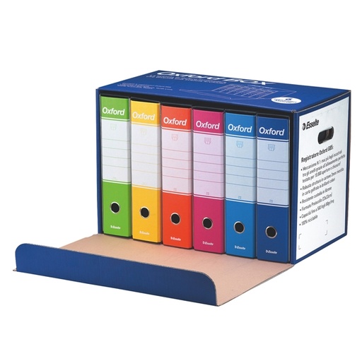 [D66175] Scatola 6 registratori OXFORD G85 colori assortiti ESSELTE