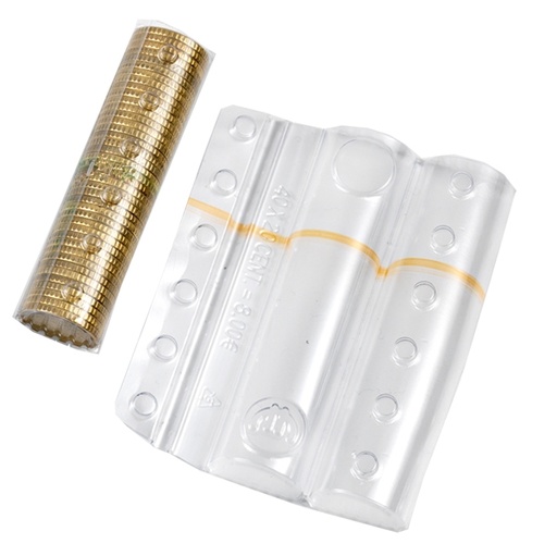 [D66442] SACCHETTO DA 100 BLISTER PORTAMONETE 20 CENT FASCIA ARANCIO